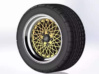 Wheel BBS RS 17inch for scale model 3D print model