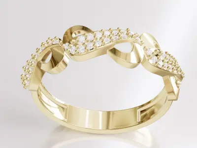 Jewelry Diamond Ring Model RG47 Free 3D print model