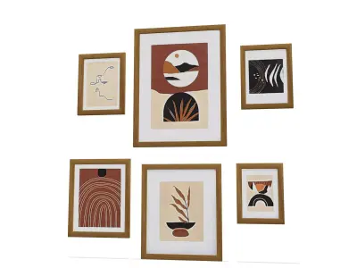 Ornamental Frames Low-poly 3D model