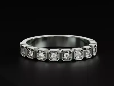 50 CAD Diamond Rings EU46-64 for 3D Print and Casting Free 3D print model