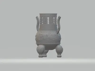 Chinese Ding Furnace Incense 3D print model