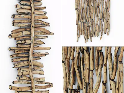 Branch log old decor constraction n1 3D model