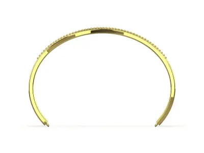 Yellow Gold stl 3dm Bracelets with Different Cuts bg0053 3D print model
