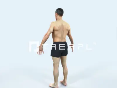 Fortitude I Animated Rigged Beach Sports Man Low-poly 3D model