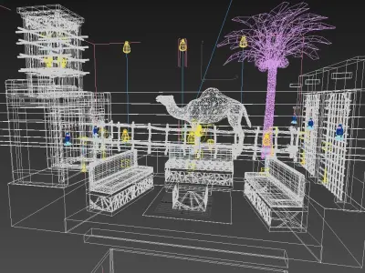 Traditional Arabic seating 3D model