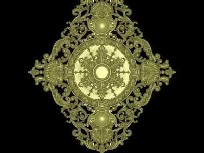 02 Round rosette 3D print model 3D print model