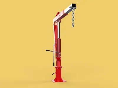 SWIVEL LIFTING CRANE WINCH HOIST HOOK PICKUP TRUCK JIB SLEWING 3D model