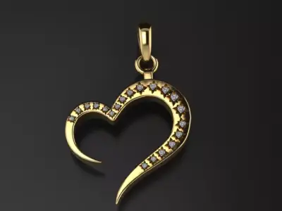 Luxury Heart  Pendant Collection            3D print model