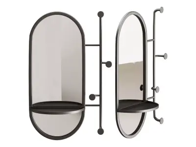 Zada Mirror with Accessories Hanger by La Forma 3D model