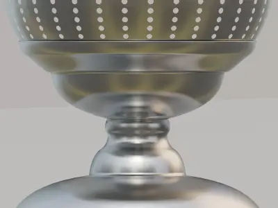 Moroccan Perforated Metal Conical Lantern 3D model