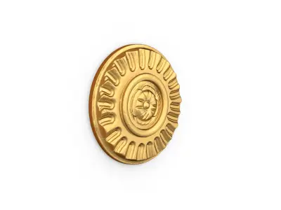 Classic round decor ornament carved 17 3D model