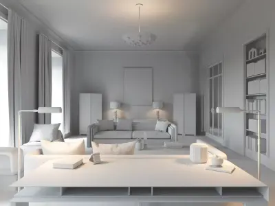 Luxury London Appartment Low-poly 3D model