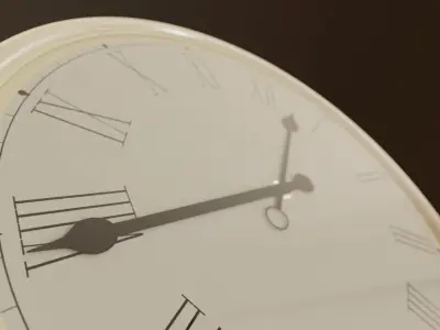 Wall Clock Low-poly 3D model order