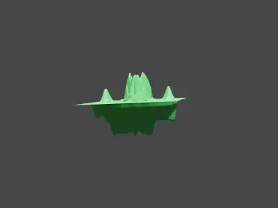 Mountain are beauty of games Low-poly 3D model