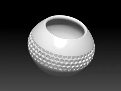 HM Honeycomb Flower Pot 002 3D print model