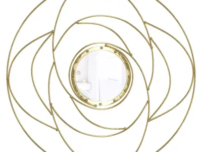 Mabie Circular Accent Mirror 3D model