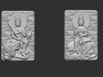 Eight Buddhas 3D print model
