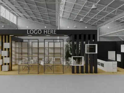 Exhibition Stand 01 8m x 14m 3D model