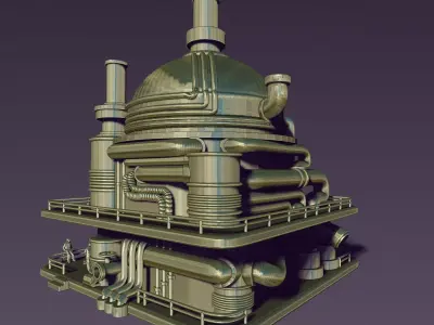 STEAM PUNK BOILER BOX 3D print model