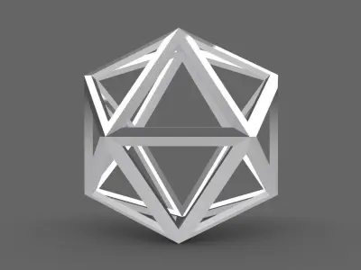 Geodesic Sphere Frame frequency 1 3D model