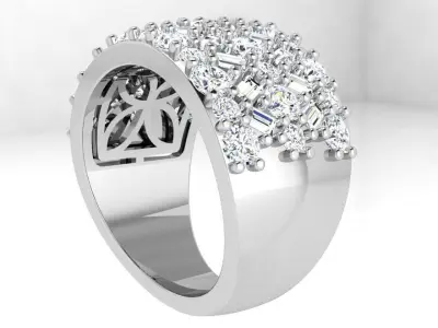 Diamond Luxury Ring 4114 3D print model