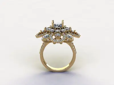 Pop Star Popular model women ring R87 3D model