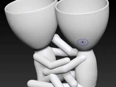 Pareja de enamorados - Planter couple in love - 3D printing Free 3D print model