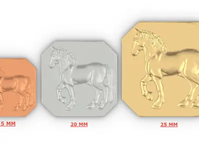 horse pendant  3D print model