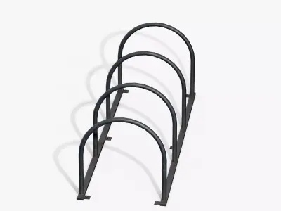 Bicycle Stand Type B Low-poly 3D model