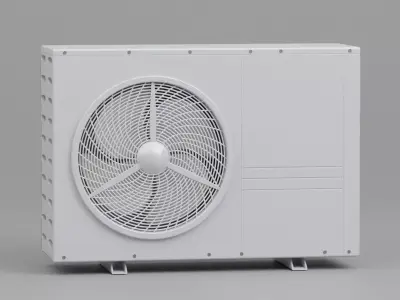 Heat pump Low-poly 3D model