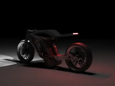low-poly 3D Electric Sports Bike model Free low-poly 3D model