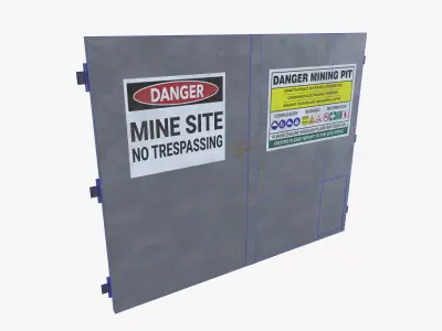 Mining Gate Low-poly 3D model