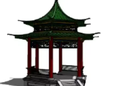 pavilion chinese pagoda Free 3D model