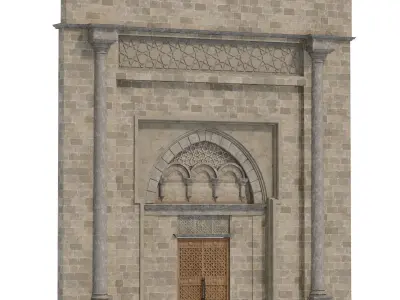 Arabic turkish islamic architectural element set 506 3D model