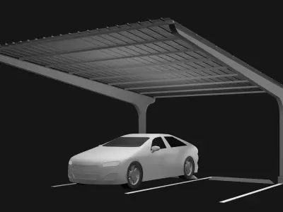 Carport 25U05 3D model