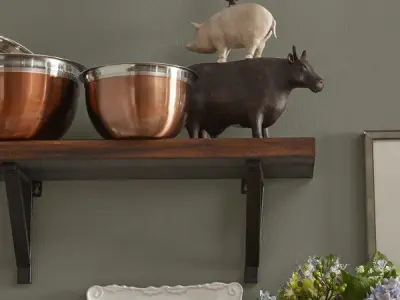 Brown - Off White Animal Art Figurine 3D model