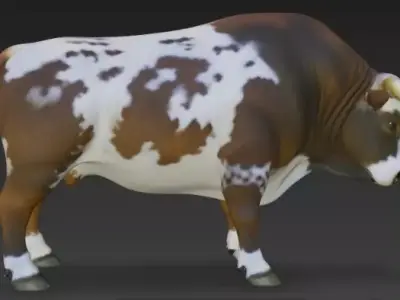 Bull 3D Model High Poly for Games and VFX 3D model