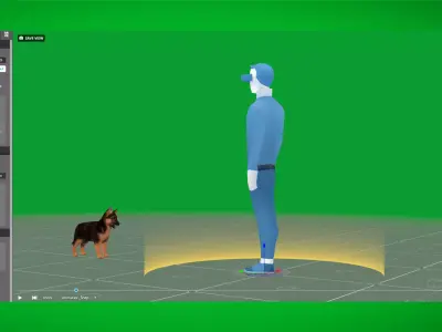 Shepherd Puppy Dog Low-poly 3D model