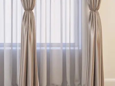 Set 25 Curtains 3D model
