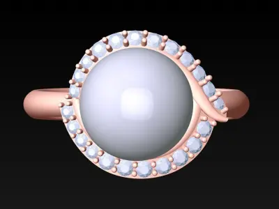 Pearl Ring - Womens Rings  - N822408 3D print model