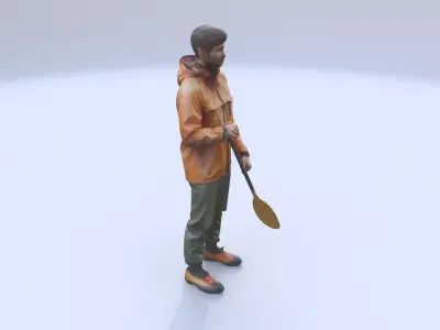 Canoeing 3D model