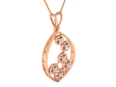 Women pendant 3D print model 11