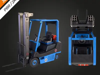 Forklift Low-poly 3D model