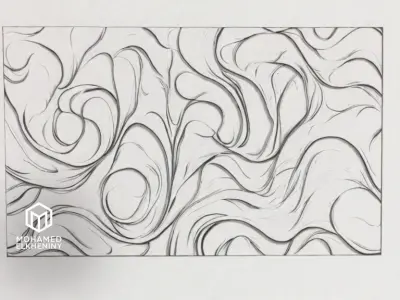 decor set wall panel wall relief mural CNC 51 3D model