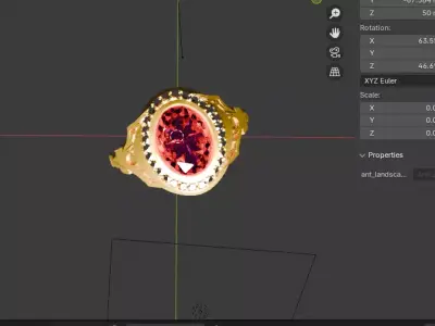 Ring 3D Model for Jewelry visualization and printing 3D model
