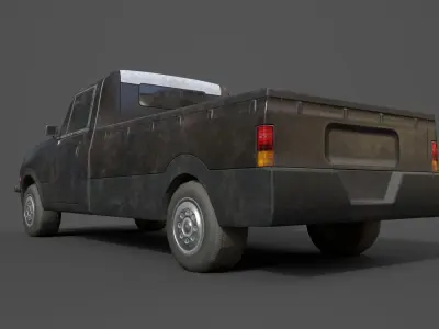 Generic PickUp Black Low-poly 3D model