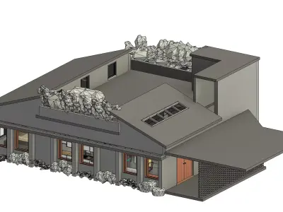 Modern Decent Villa - Revit Model 3D model