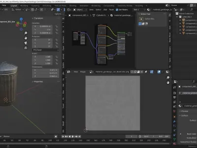 Garbage Can 3D Model Game Ready Low-poly 3D model