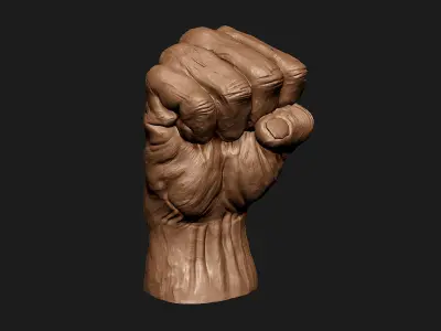 Fist Gesture 3D print model