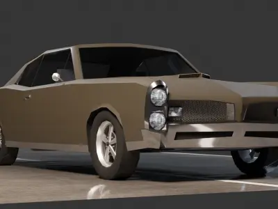 Pontiac GTO 1967 Low-poly 3D model